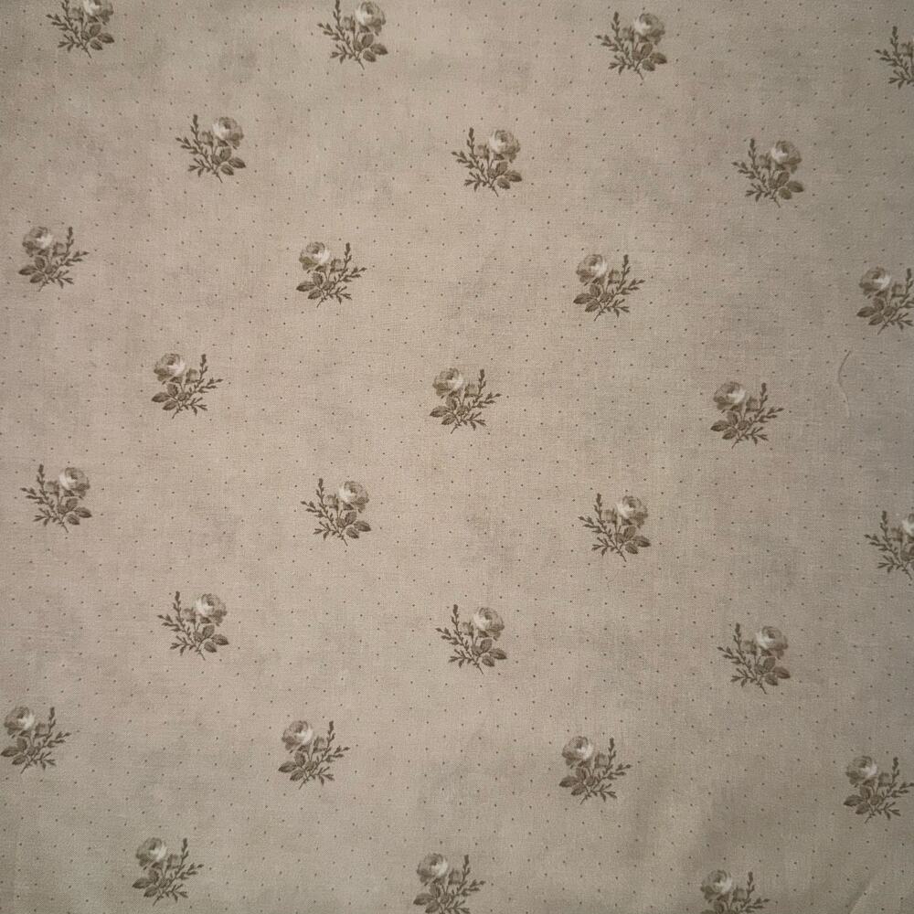 White Rose Taupe - Ridgewood by Minick & Simpson for Moda Fabrics - 1/2 Yard